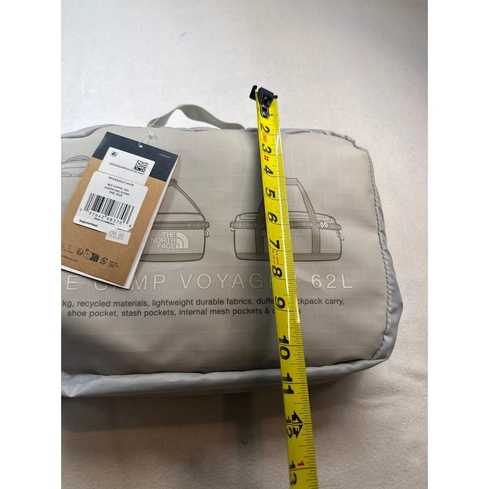The North Face Base Camp Voyager Duffel Backpack 62L Soapstone NWT MSRP: $170